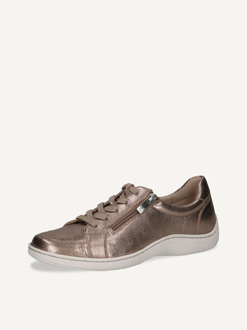 Ledersneaker - braun, TAUPE METALLIC, hi-res