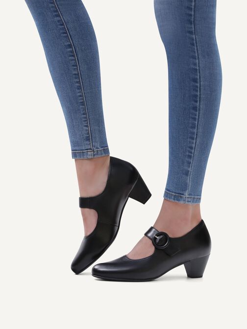 Escarpin en cuir - noir, BLACK NAPPA, hi-res