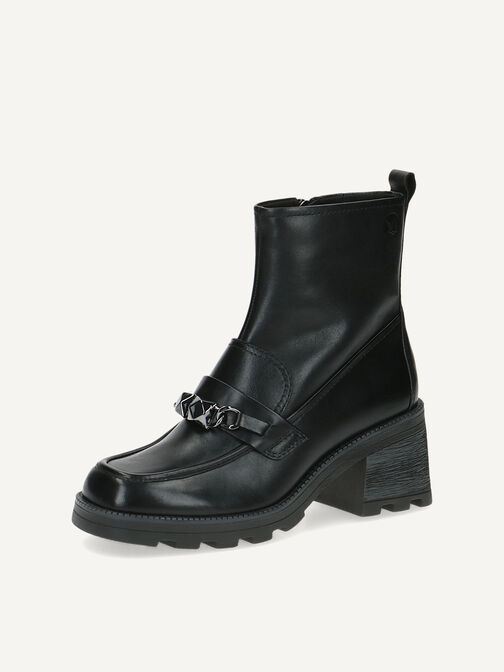 Bottine en cuir - noir, BLACK NAPPA, hi-res