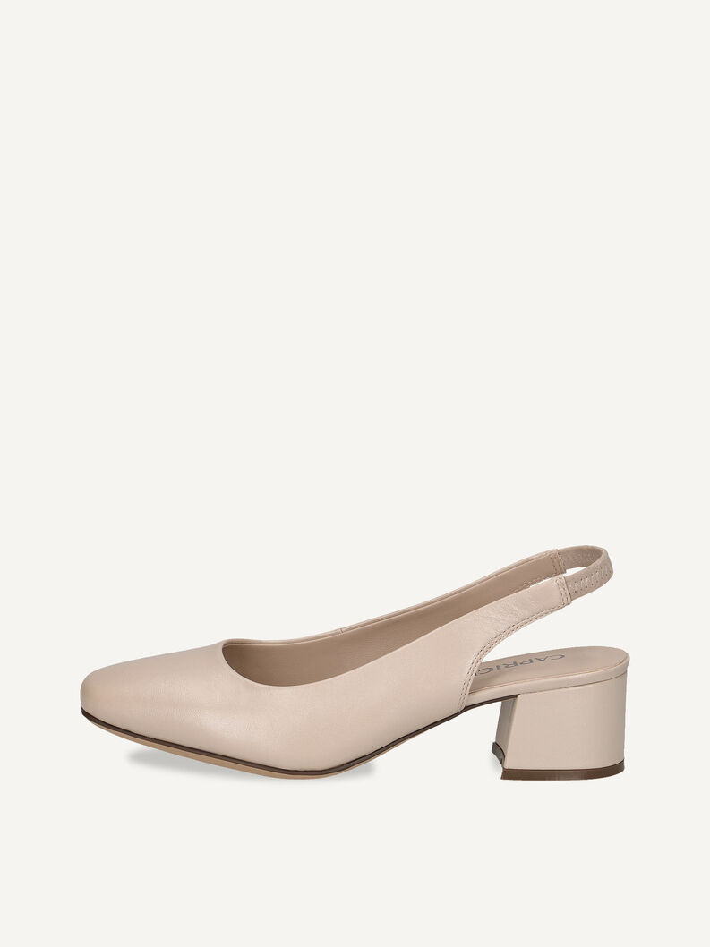Lederslingpumps - beige, BEIGE PERLATO, hi-res