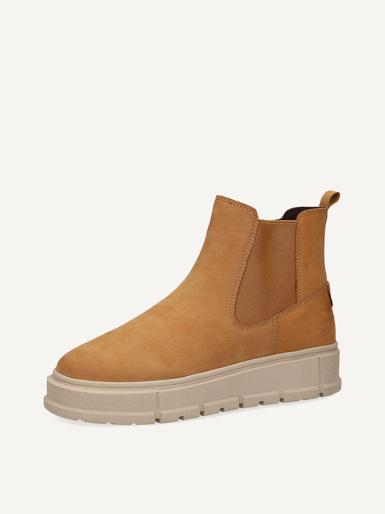 Lederstiefelette - gelb, CURRY NUBUC, hi-res