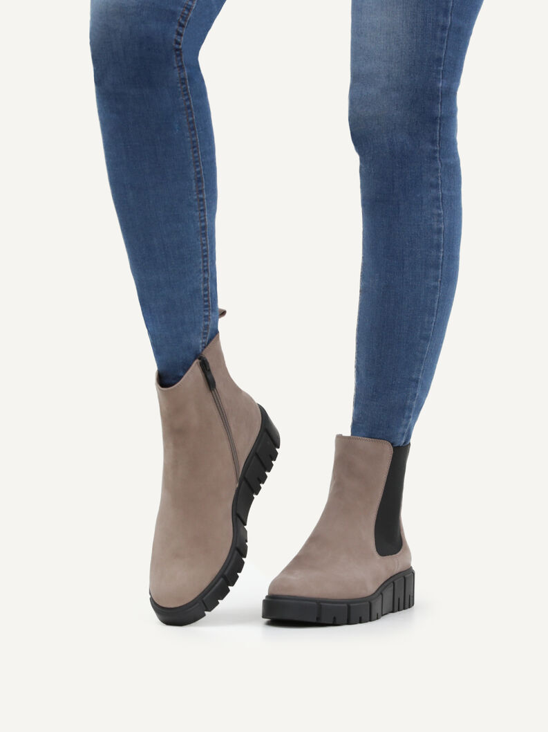 Lederstiefelette - braun, MUD SUEDE, hi-res