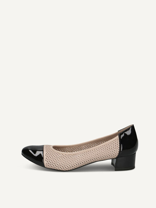 Escarpin, BEIGE/BLACK, hi-res
