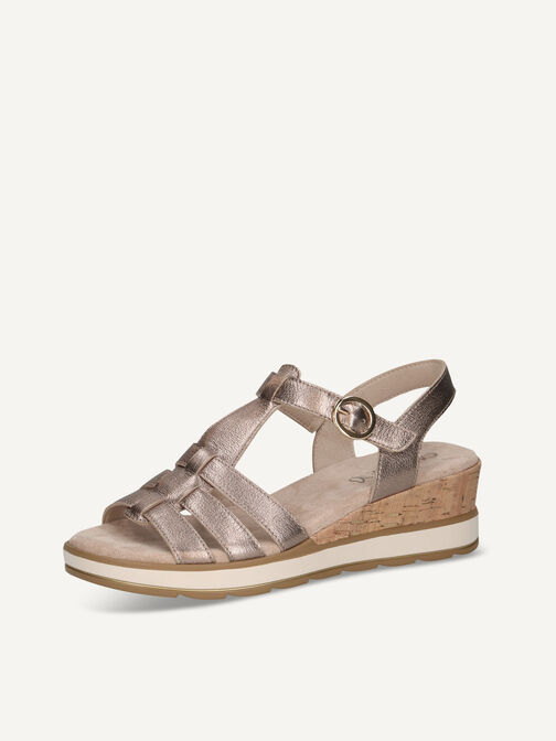 Heeled sandal, TAUPE METALLIC, hi-res