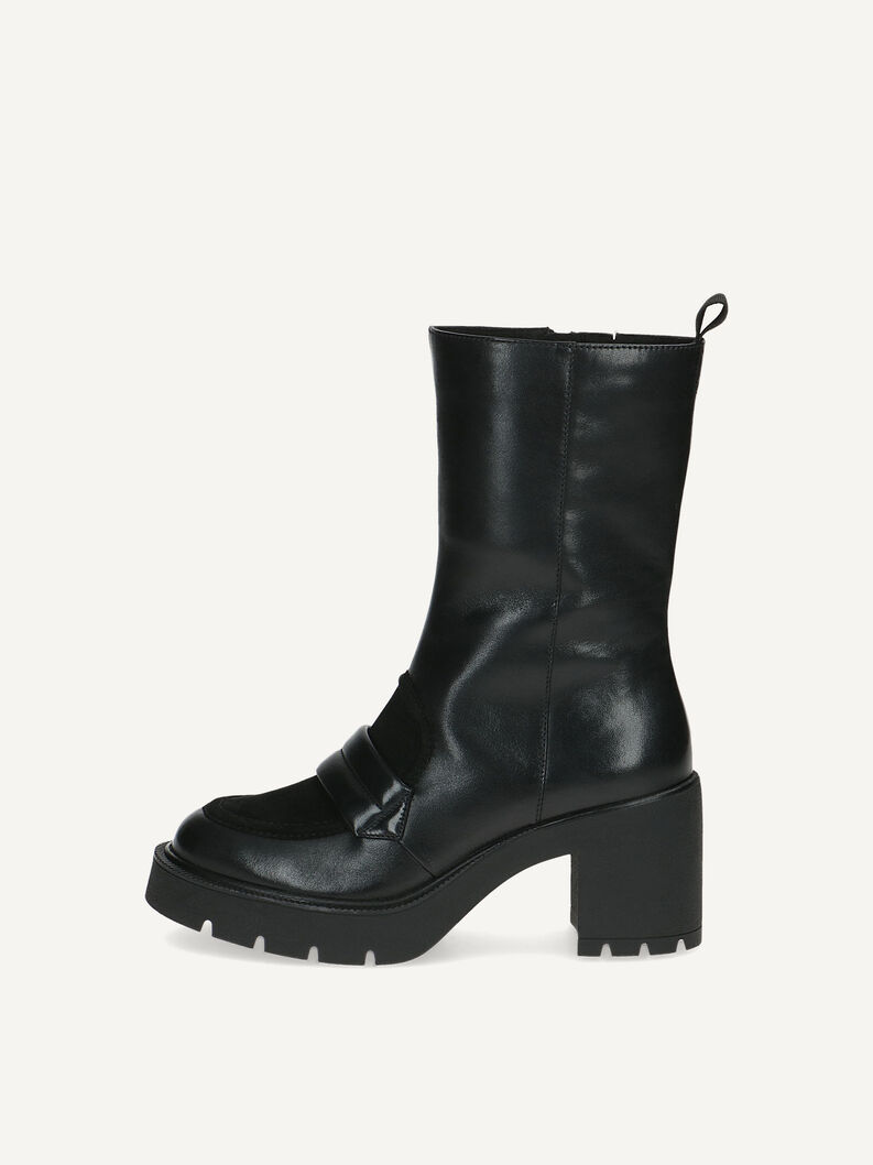 Lederstiefelette - schwarz, BLACK COMB I, hi-res