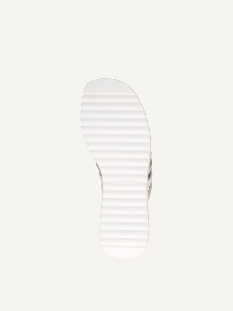 Pantolette, WHITE/LT GOLD, hi-res