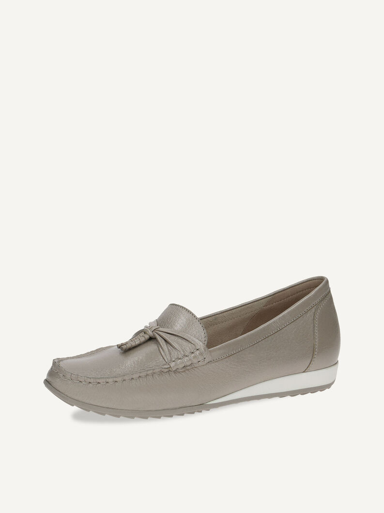 Ledermoccassin - grau, STONE PER.DEER, hi-res