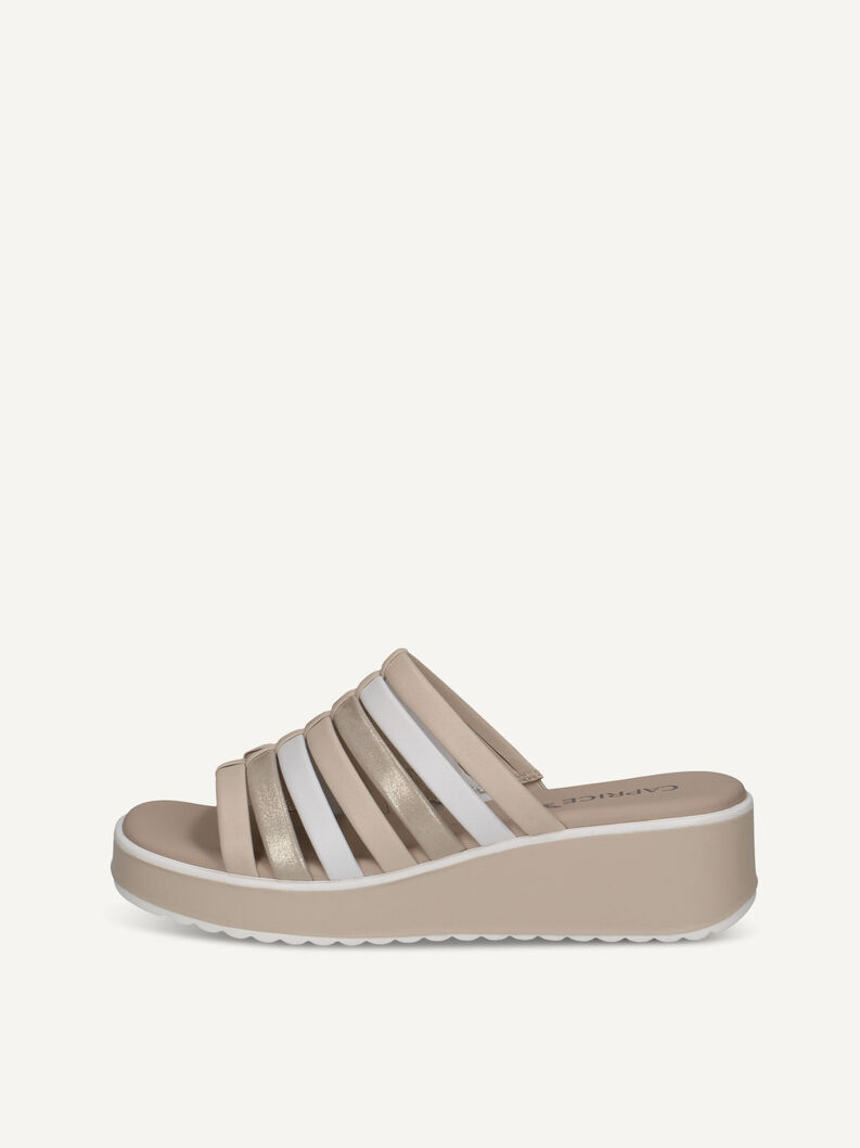 Pantolette, WHITE/LT GOLD, hi-res