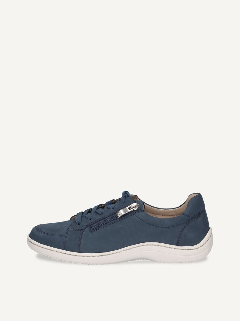 Ledersneaker - blau, OCEAN NUBUC, hi-res