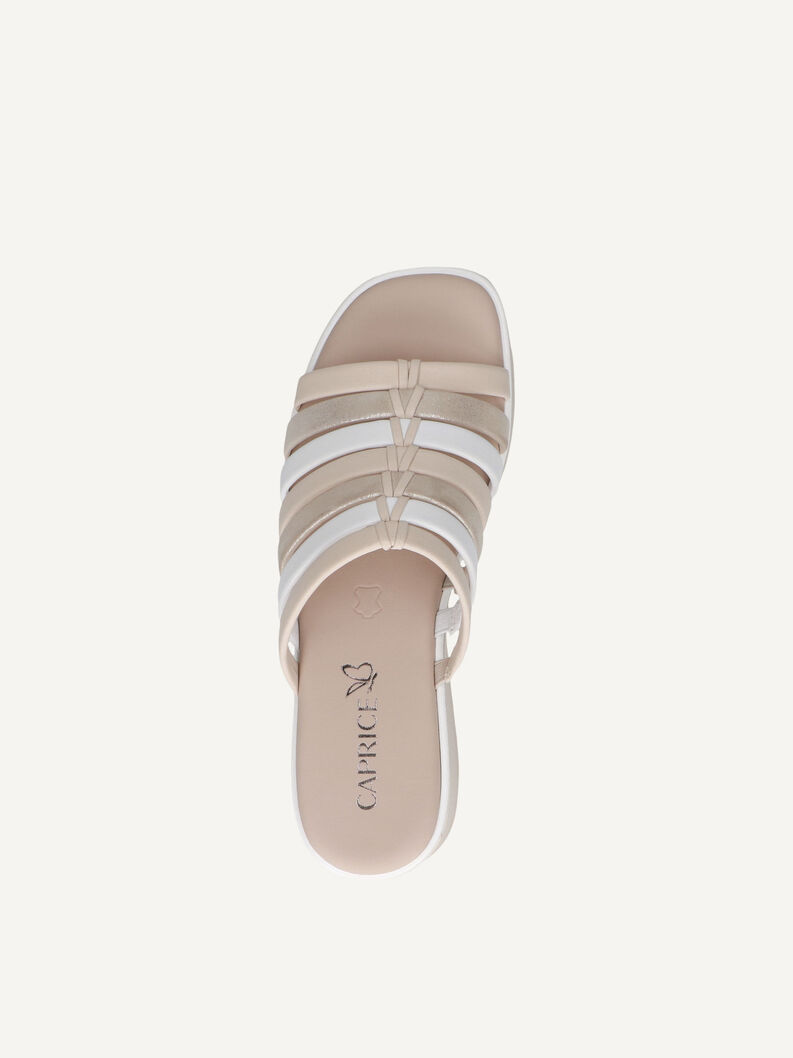 Pantolette, WHITE/LT GOLD, hi-res