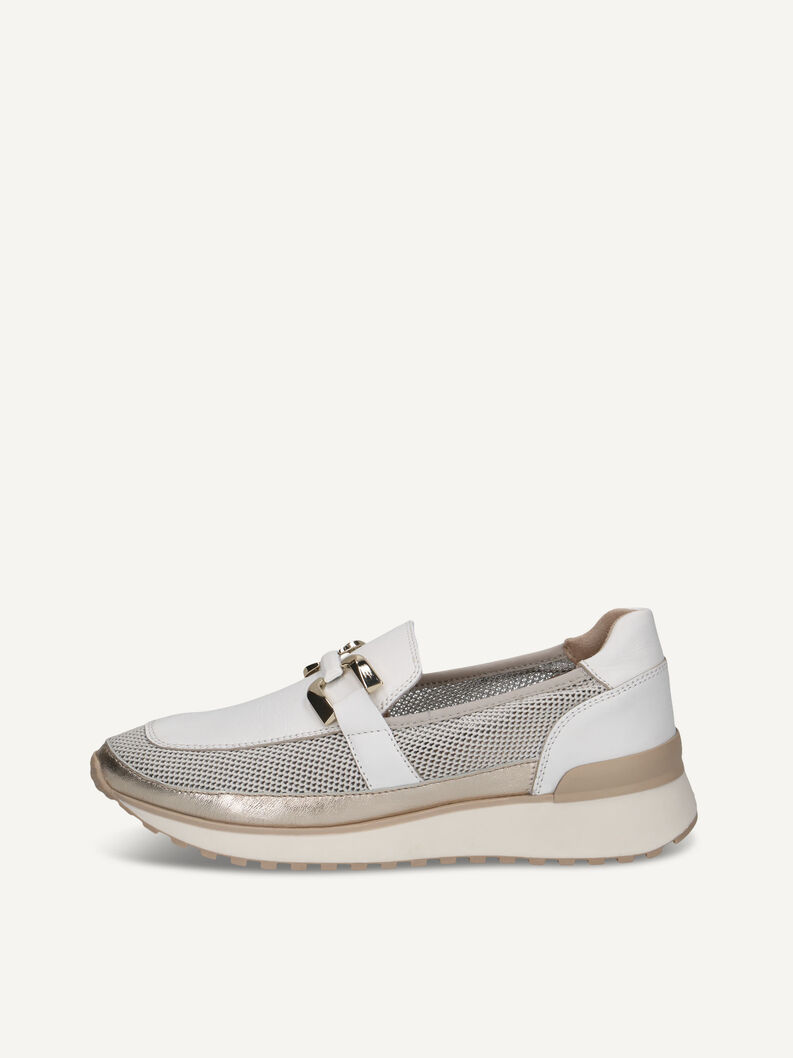 Sneaker, WHITE/LT GOLD, hi-res