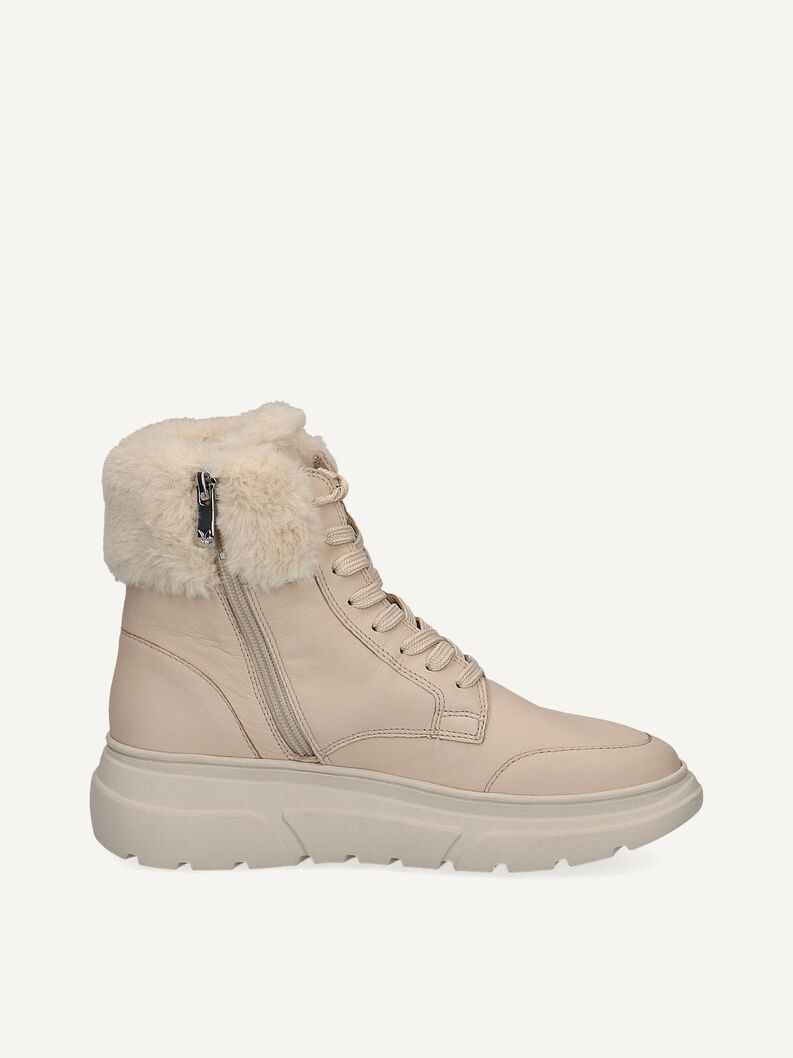 Lederstiefelette - weiß Warmfutter, OFFWHITE SOFT, hi-res