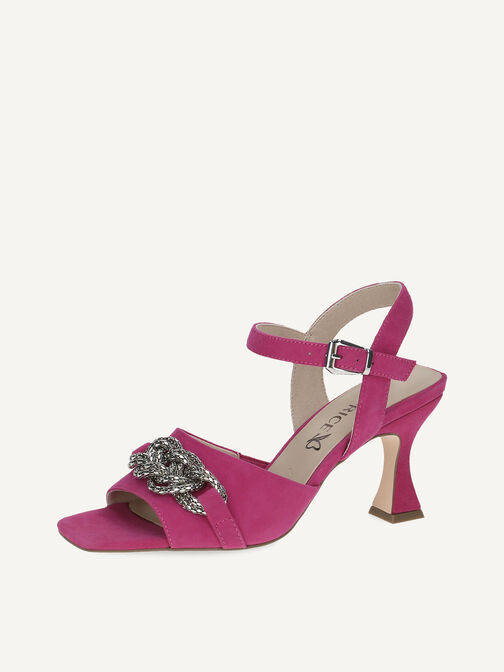Ledersandalette - pink, FUCHSIA SUEDE, hi-res