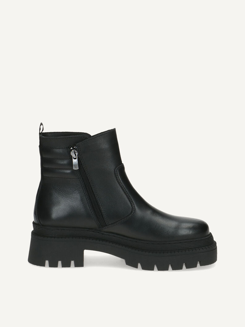 Lederstiefelette - schwarz Warmfutter, BLACK NAPPA, hi-res