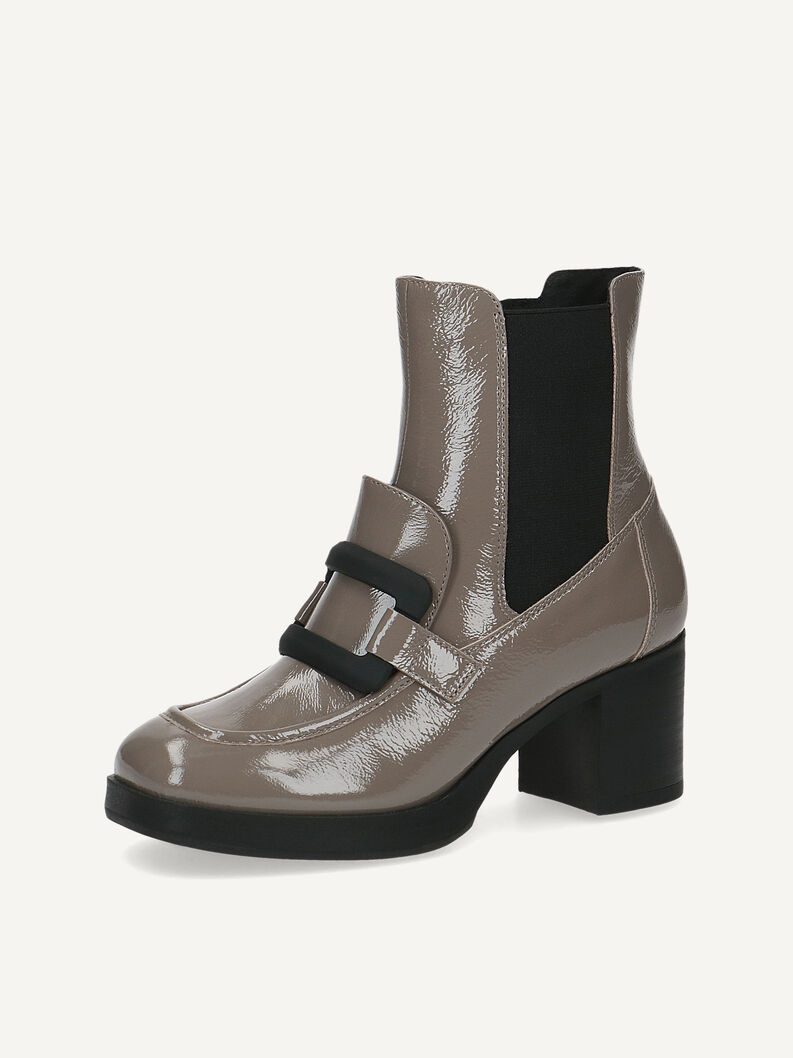 Bottine en cuir - marron, TAUPE NAPLAK, hi-res