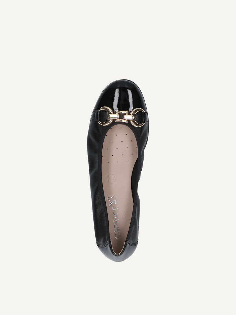 Lederballerina - schwarz, BLACK COMB, hi-res