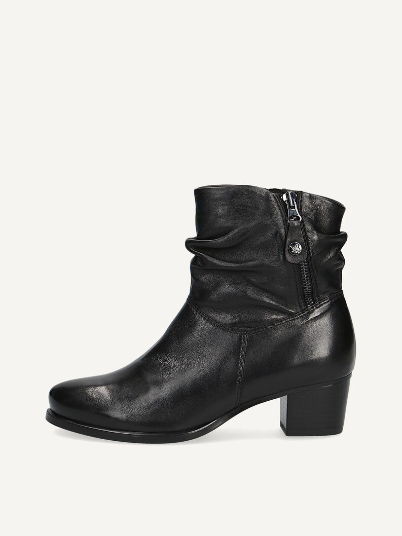 Lederstiefelette - schwarz, BLACK SOFTNAP., hi-res