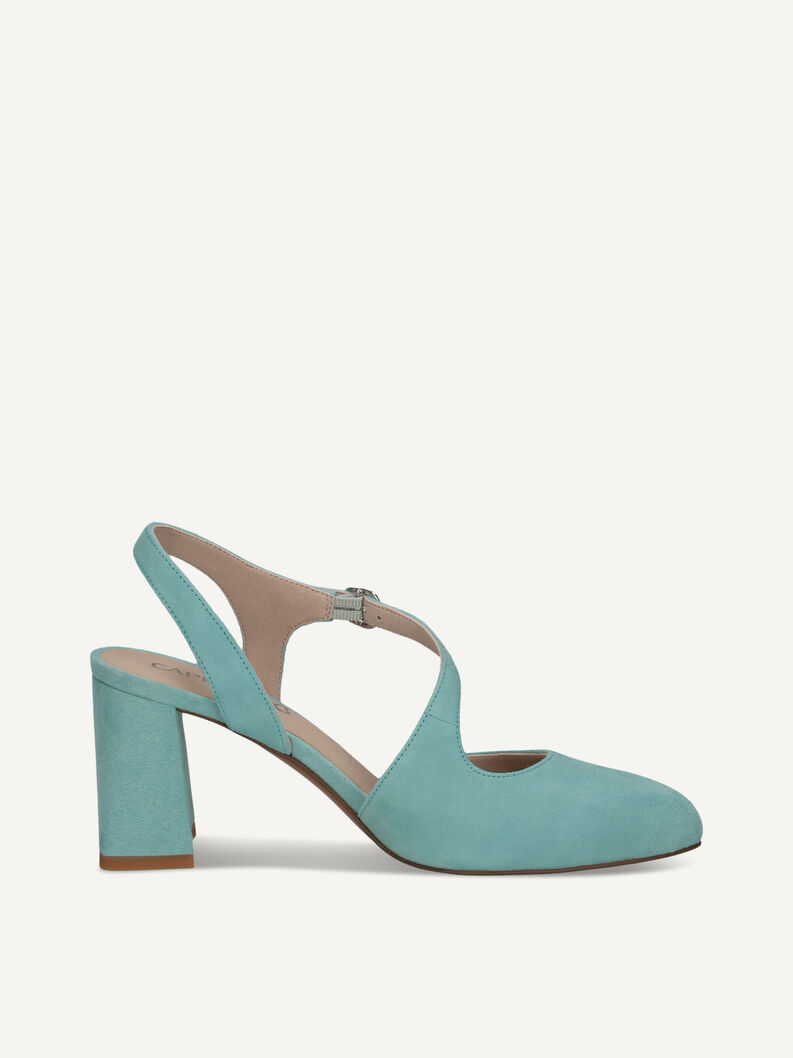 Slingpumps, TURQUOISE SUED, hi-res