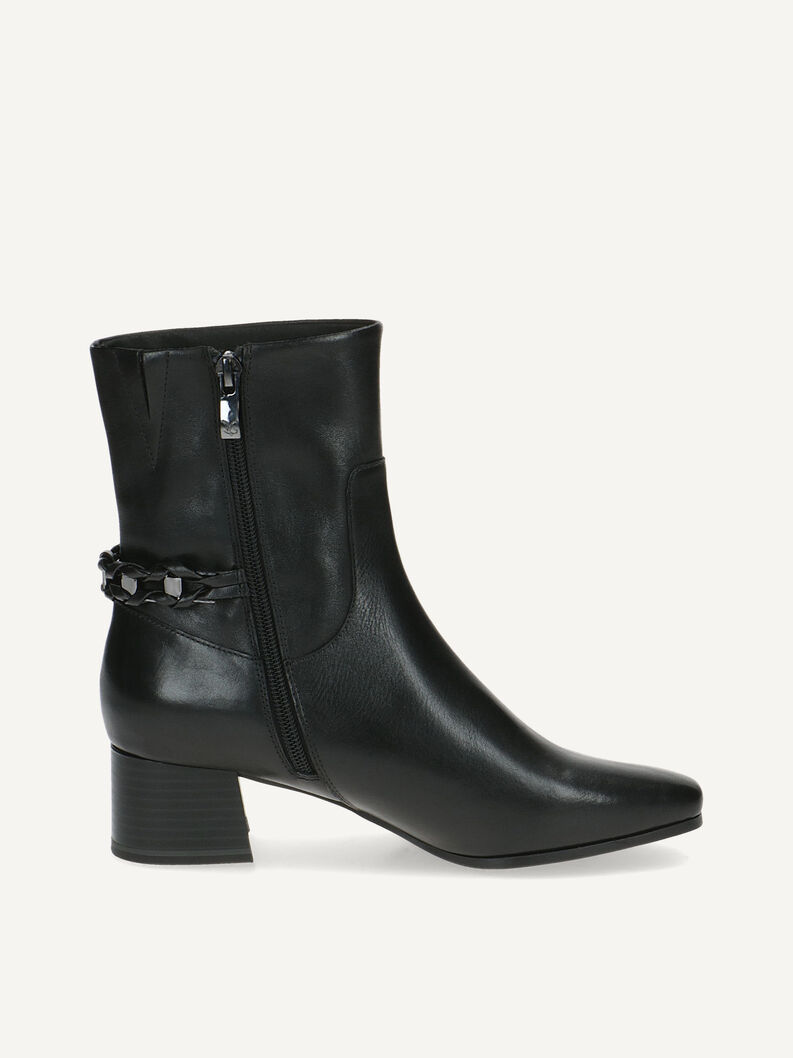 Lederstiefelette - schwarz, BLACK NAPPA, hi-res