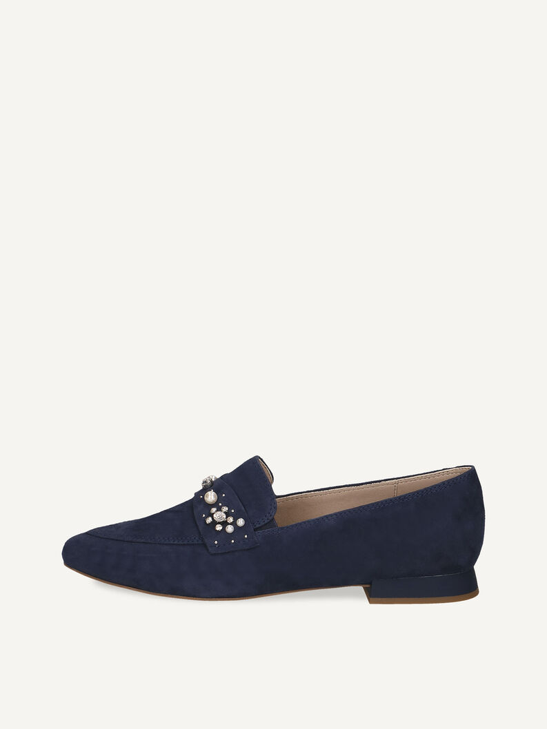 Lederslipper - blau, BLUE SUEDE, hi-res