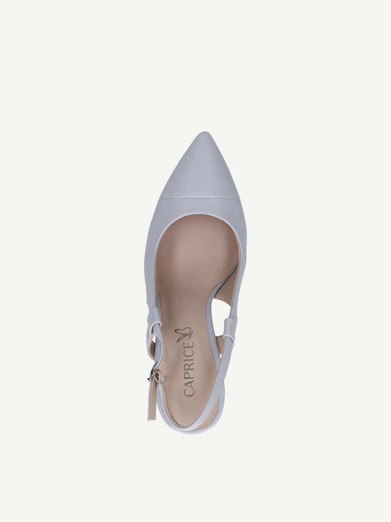 Lederslingpumps - blau, LT.BLUE PERL, hi-res