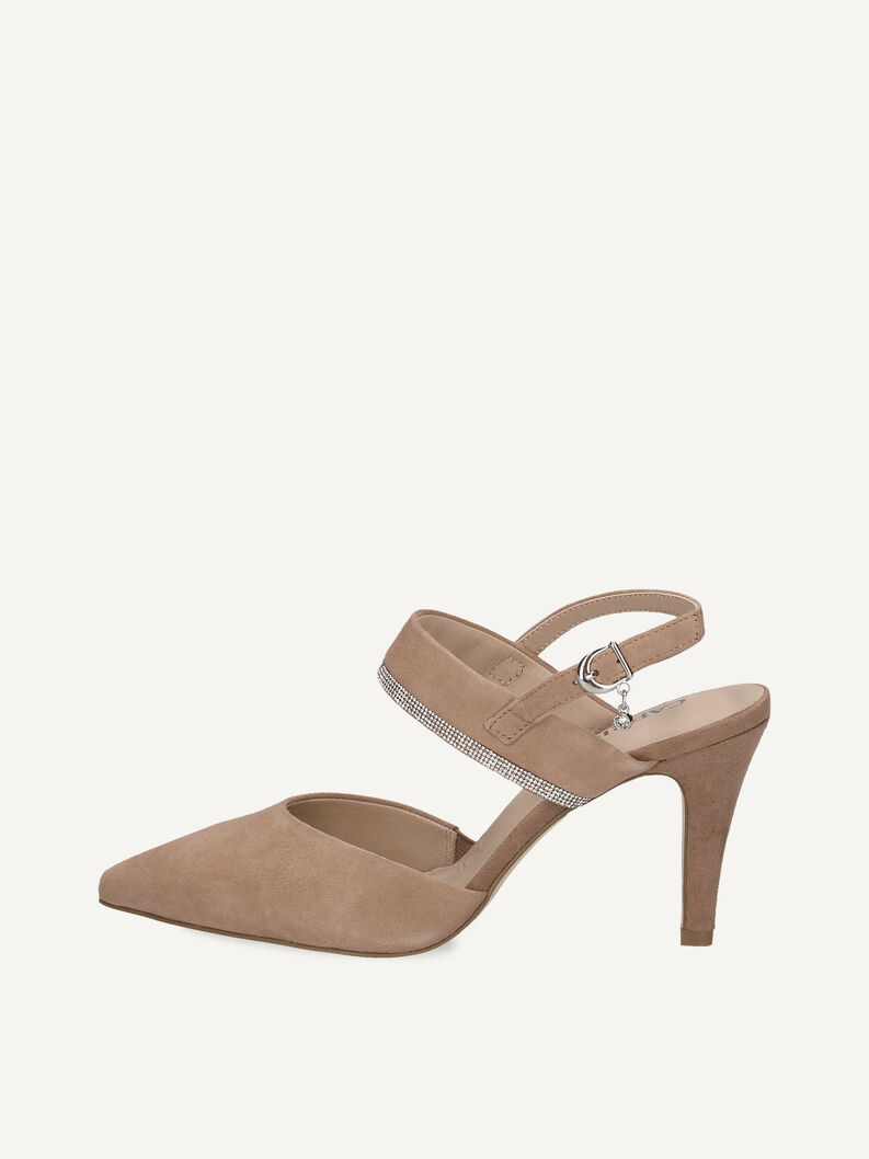 Lederslingpumps - braun, BARK SUEDE, hi-res