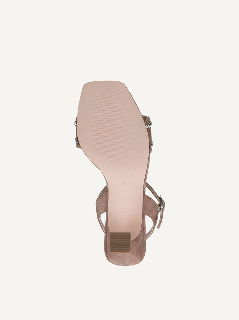 Ledersandalette - braun, TAUPE SUEDE, hi-res