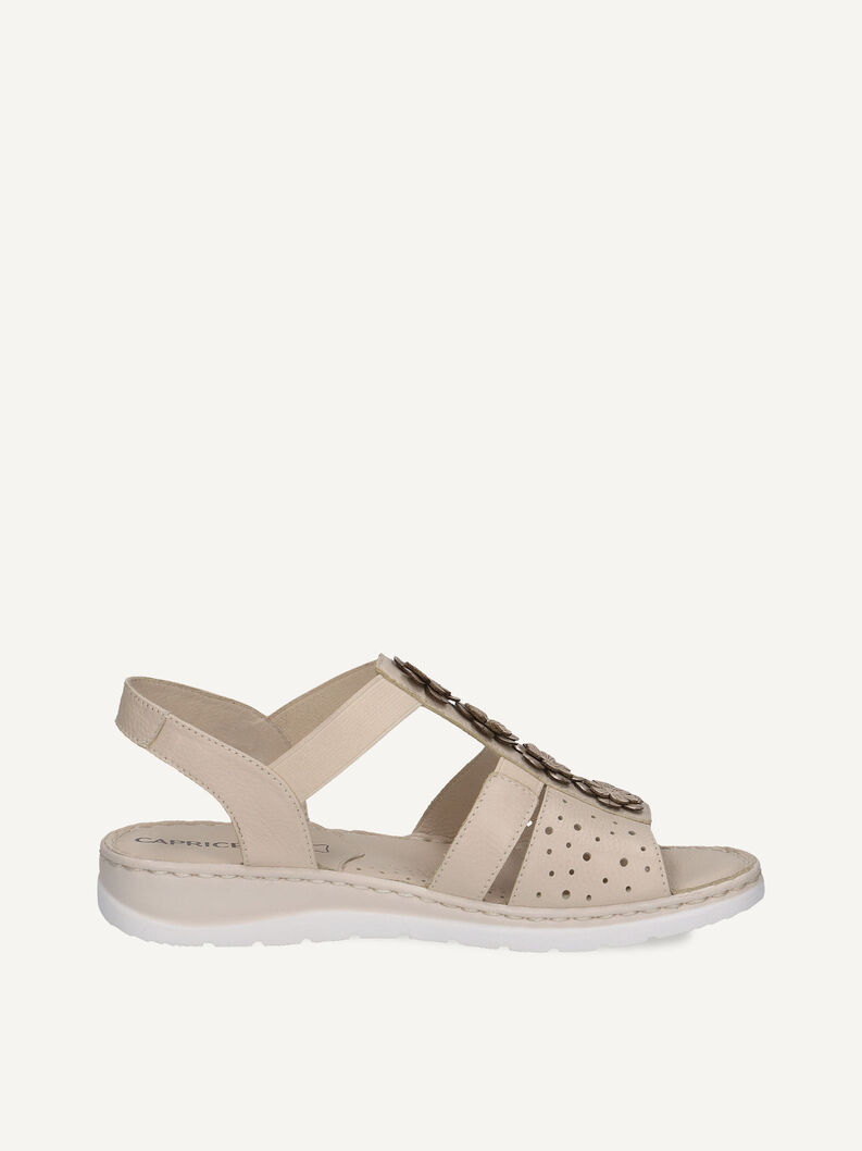 Ledersandalette - beige, BEIGE COMB, hi-res