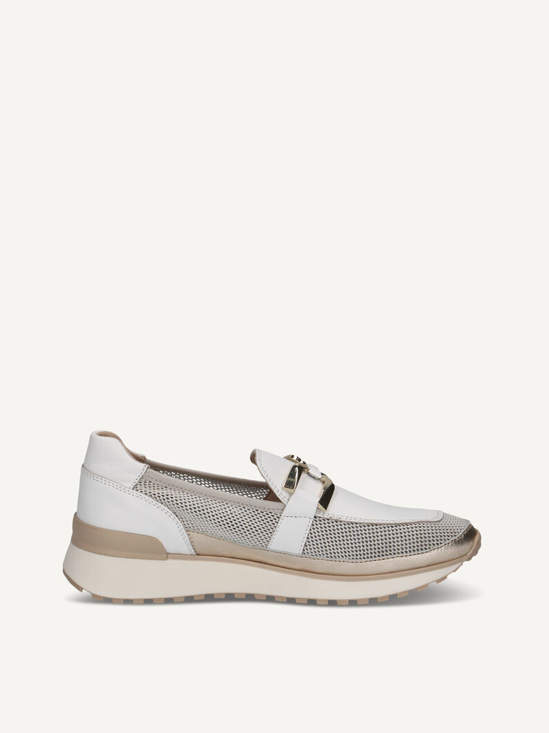 Sneaker, WHITE/LT GOLD, hi-res