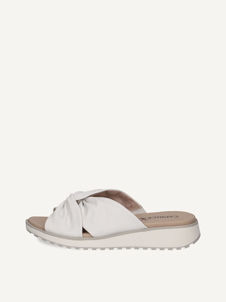 Lederpantolette - weiß, WHITE NAPPA, hi-res