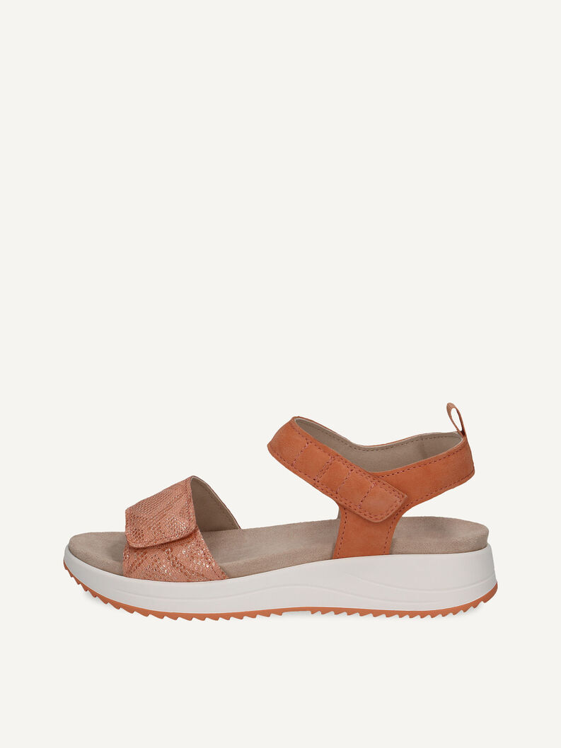 Sandale en cuir - orange, ORANGE COMB, hi-res