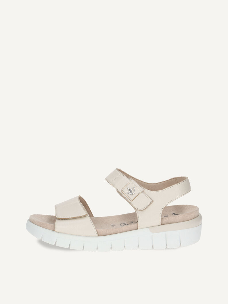 Ledersandale - beige, CREAM PERLATO, hi-res