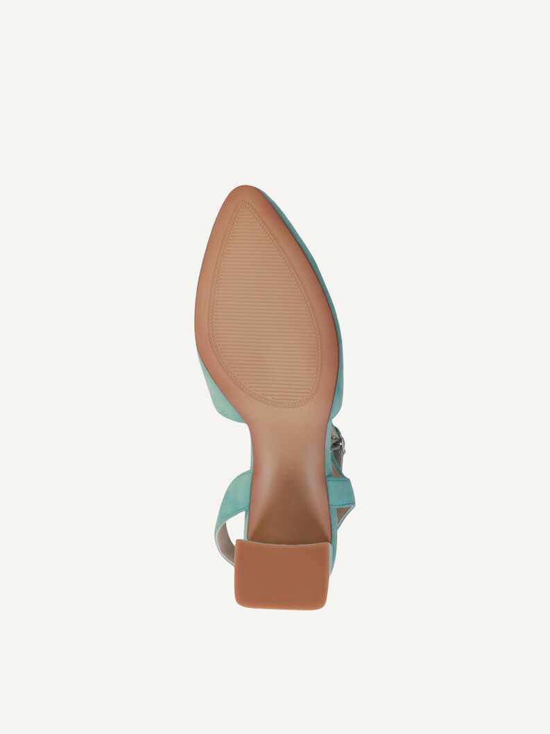 Slingpumps, TURQUOISE SUED, hi-res