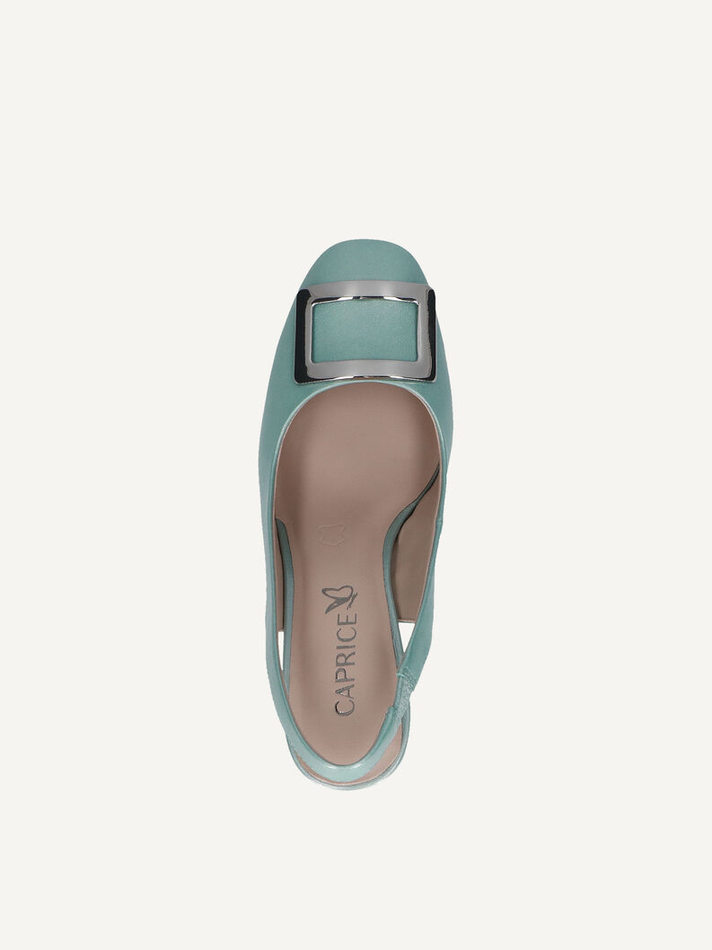 Lederslingpumps - türkis, TURQUOISE NAPL, hi-res