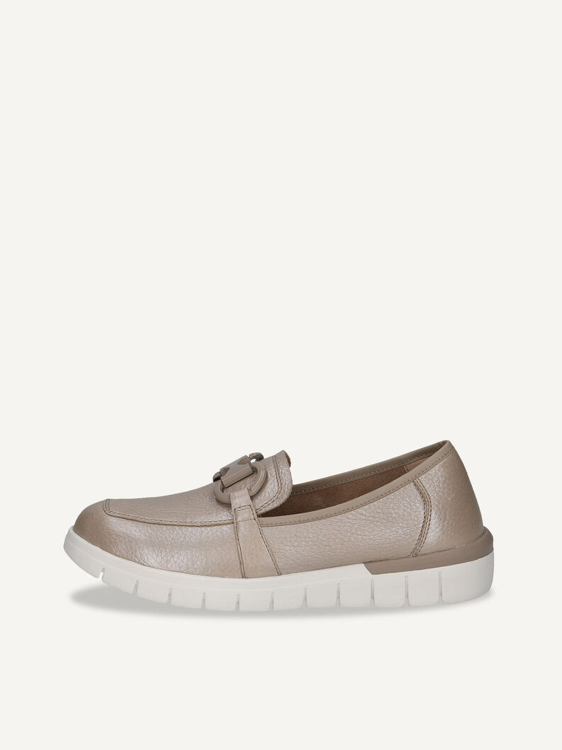 Lederslipper - braun, TAUPE PER.DEER, hi-res