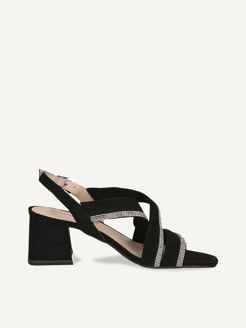 Sandalette - schwarz, BLACK SUEDE, hi-res