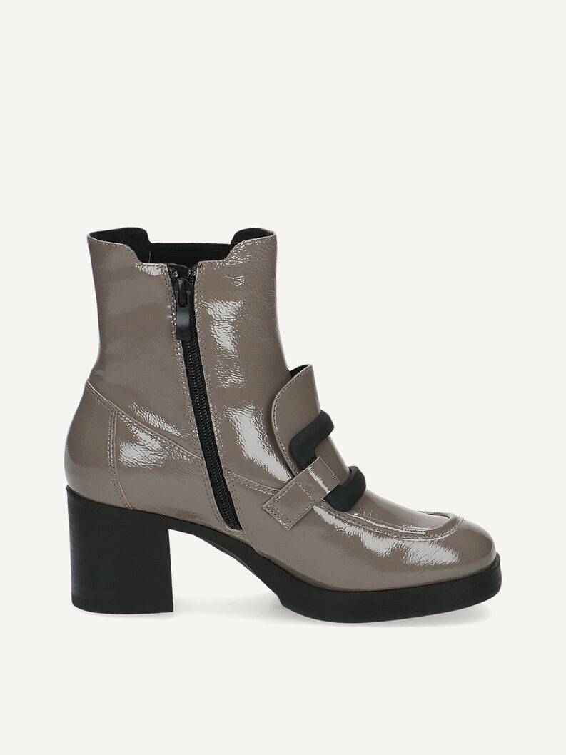 Bottine en cuir - marron, TAUPE NAPLAK, hi-res