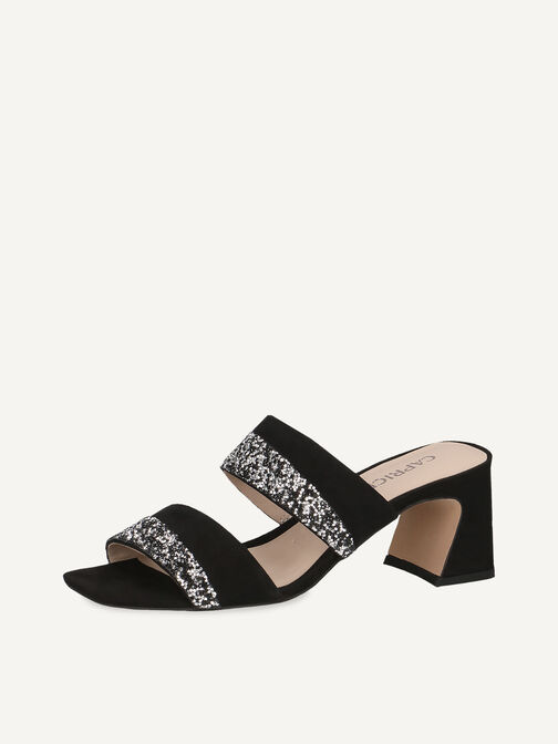 Mule en cuir - noir, BLACK SUEDE, hi-res