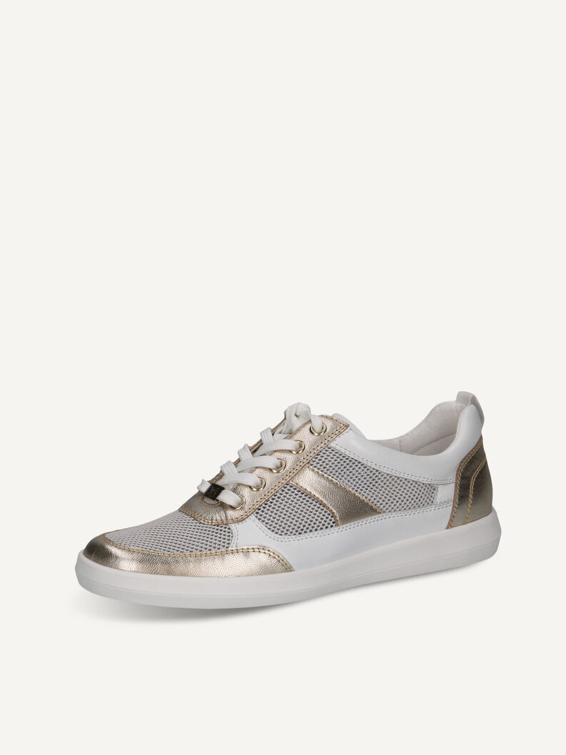 Sneaker, WHITE/LT GOLD, hi-res