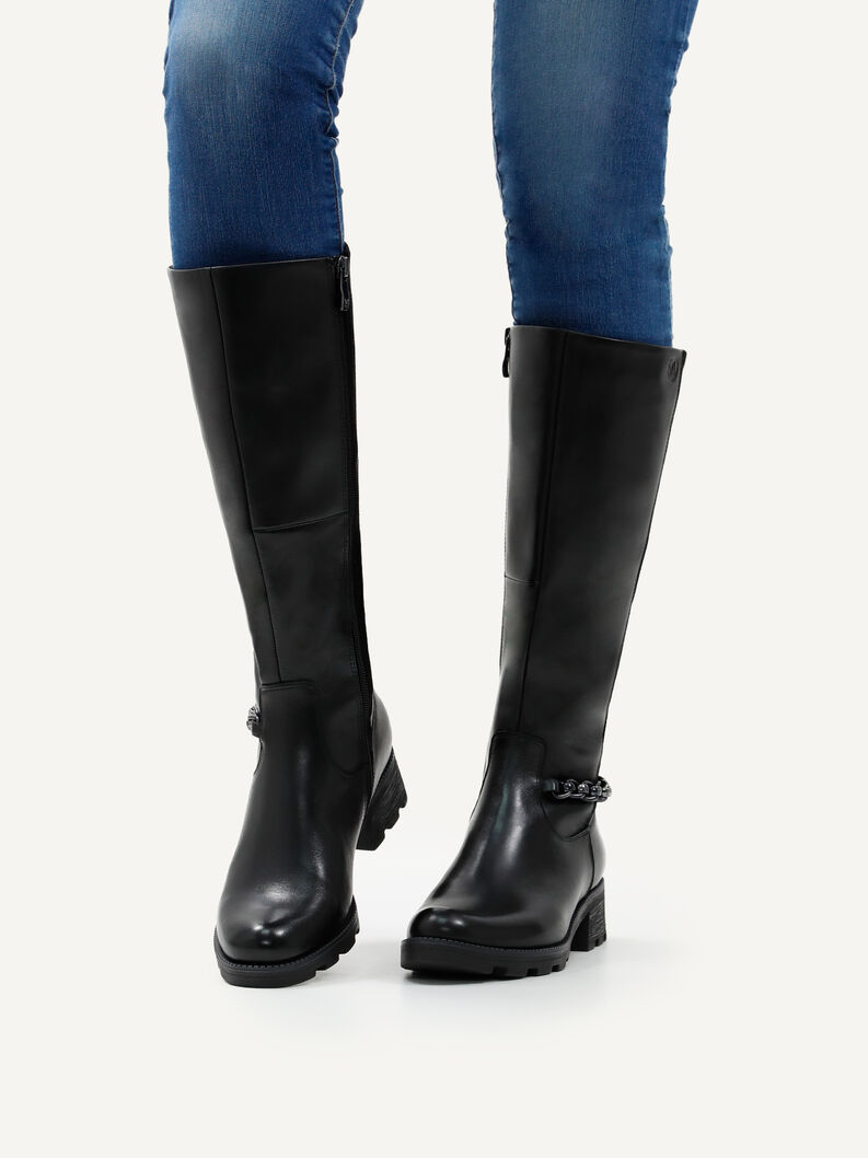 Lederstiefel - schwarz, BLACK COMB, hi-res