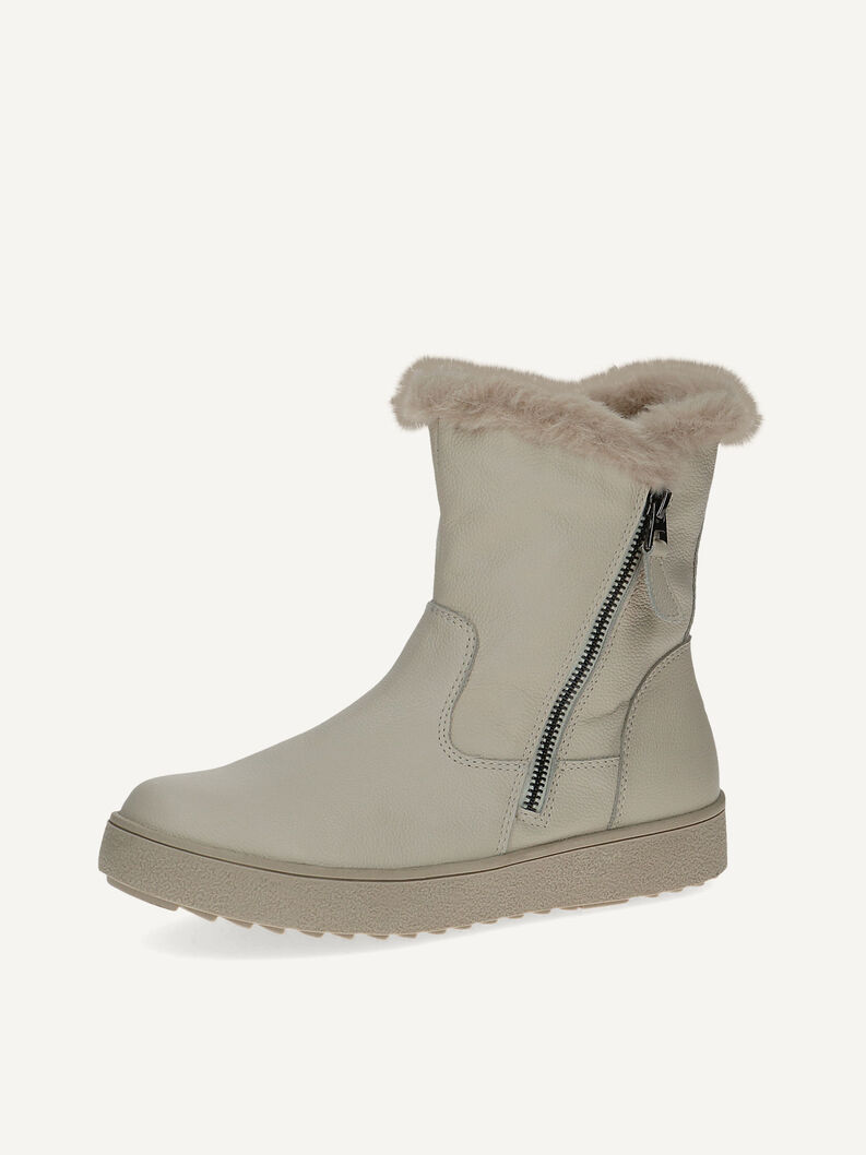 Lederstiefelette - beige Warmfutter, CREAM NAPPA, hi-res