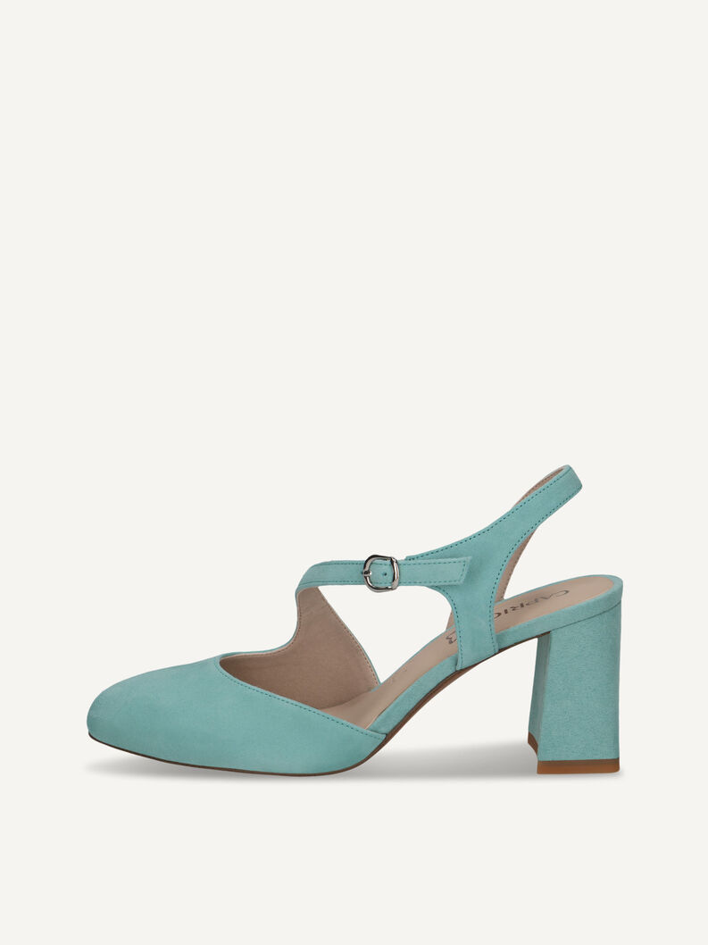 Slingpumps, TURQUOISE SUED, hi-res
