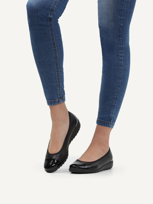 Lederkeilpumps - schwarz, BLACK COMB, hi-res