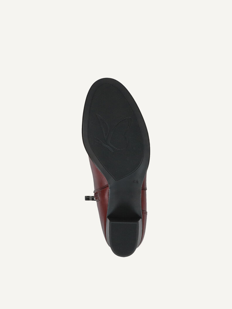 Lederstiefelette - rot, BORDEAUX NAPPA, hi-res