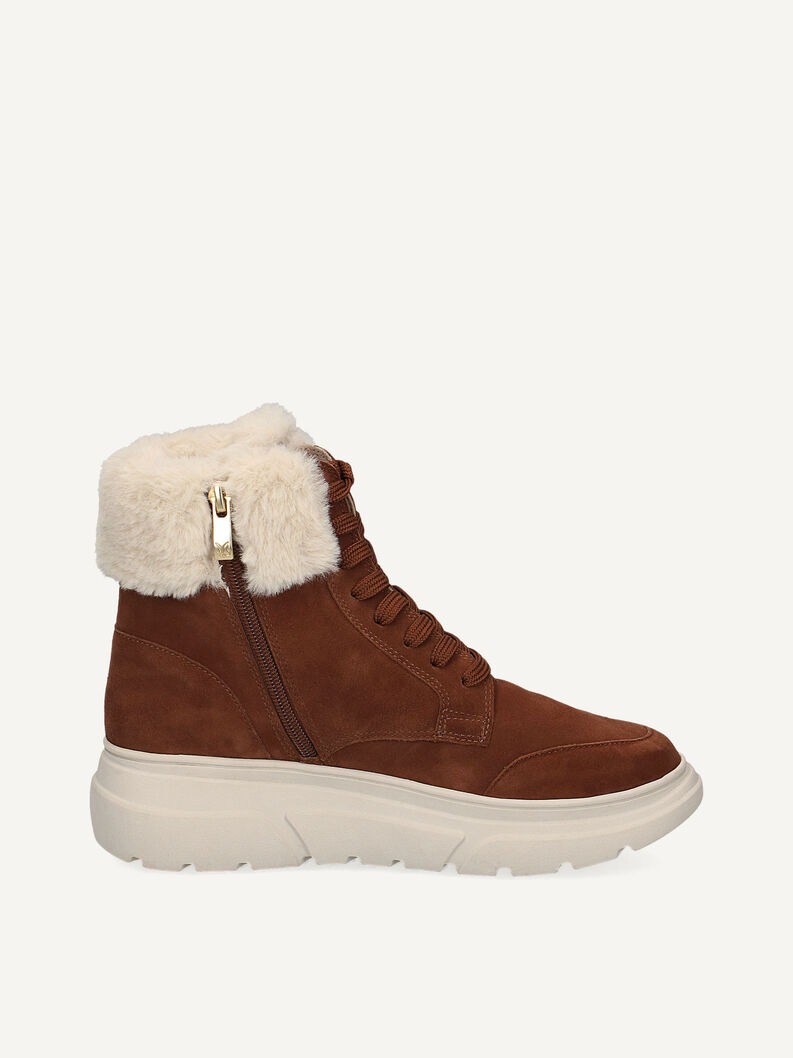 Lederstiefelette - braun Warmfutter, COGNAC SUEDE, hi-res
