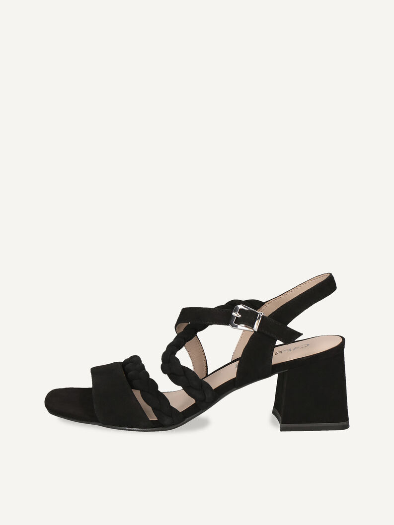 Ledersandalette - schwarz, BLACK SUEDE, hi-res