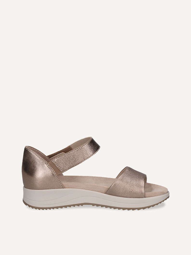 Ledersandale - braun, TAUPE METALLIC, hi-res