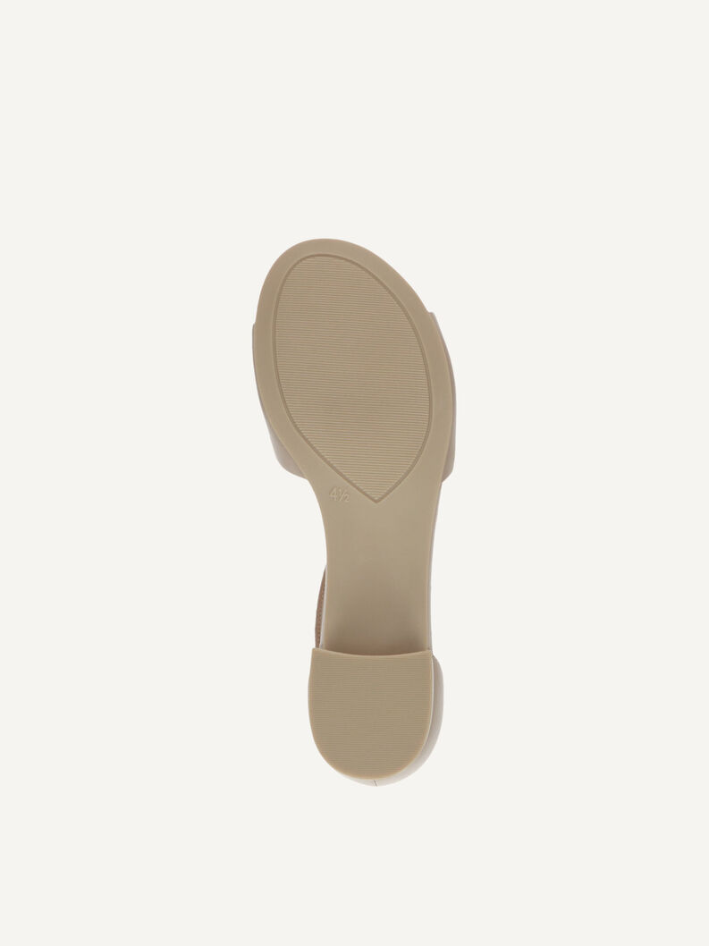 Ledersandalette - beige, BEIGE NAPPA, hi-res