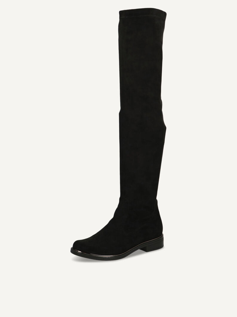 Overknee - schwarz, BLACK STRETCH, hi-res