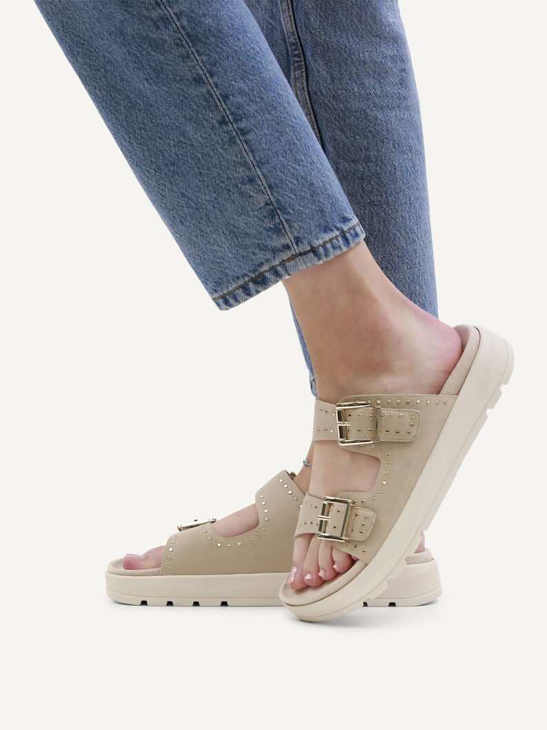 Pantolette, BEIGE SUEDE, hi-res